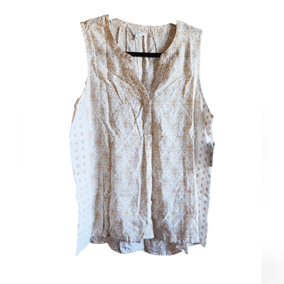 Crown Ivy Woman's tank top with button front V-neck Crown - Picture 2 of 10